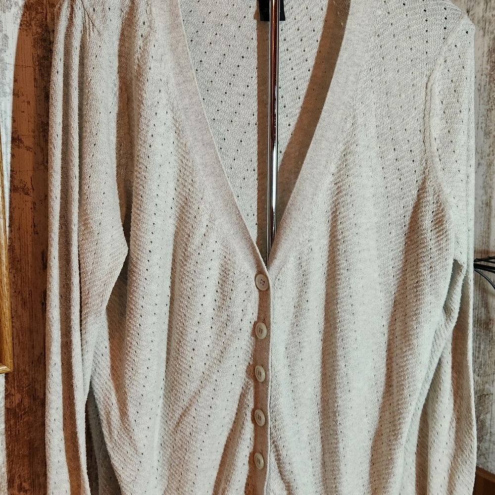 Women's Button-Up Sweater 18/20 Gray